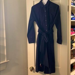 JCrew black long sleeve shirt dress Size 6